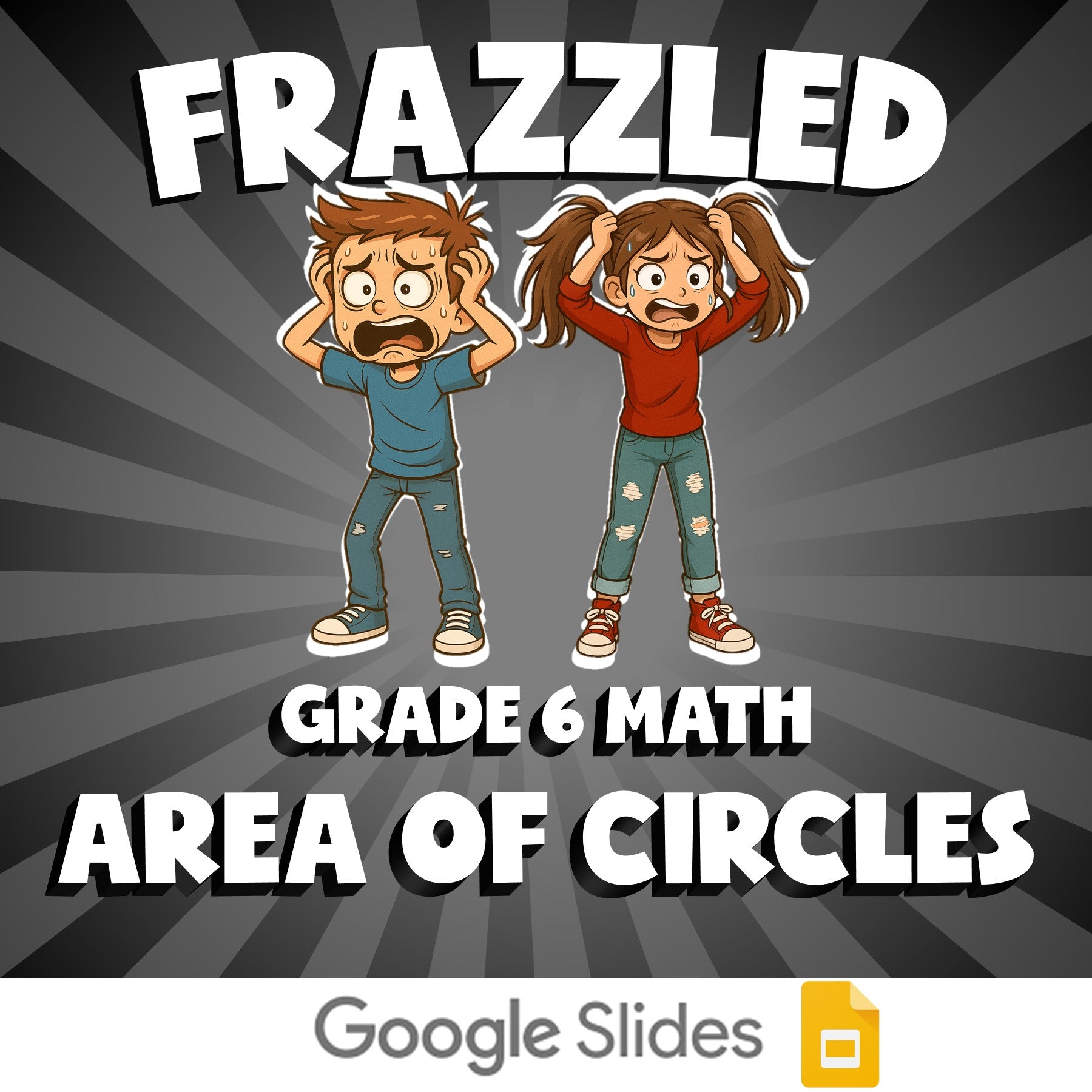 Area of Circles FRAZZLED Math Game - No Prep Grade 6 Review Activity
