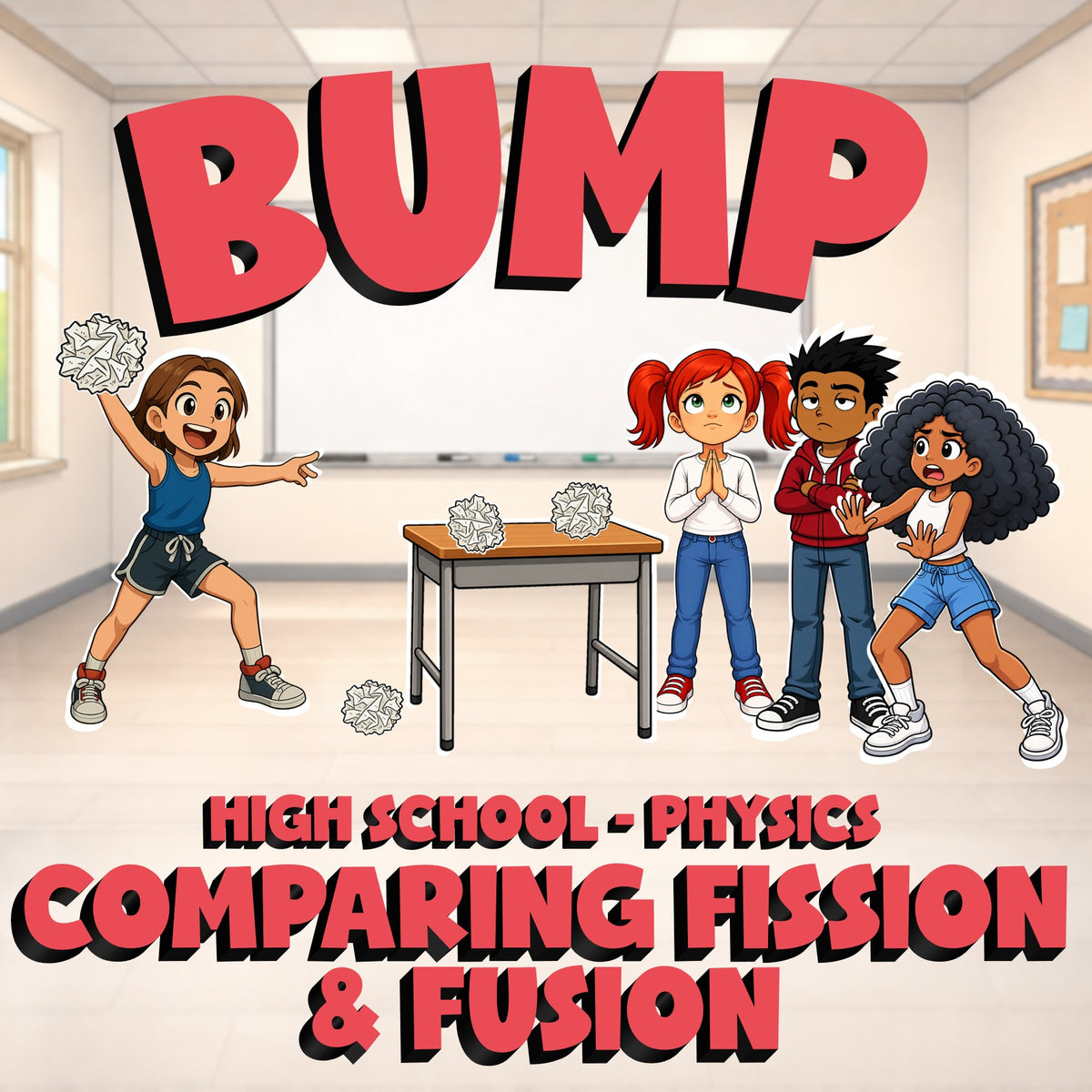 Comparing Fission & Fusion BUMP Science Game - No Prep Physics Review Activity