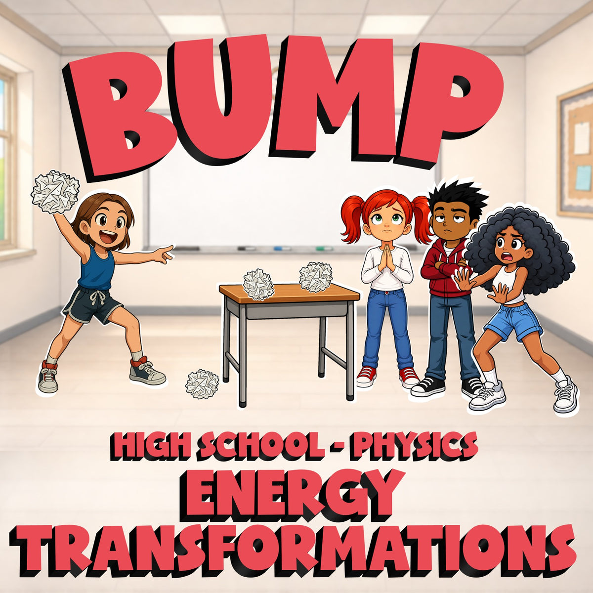 Energy Transformations BUMP Science Game - No Prep Physics Review Activity