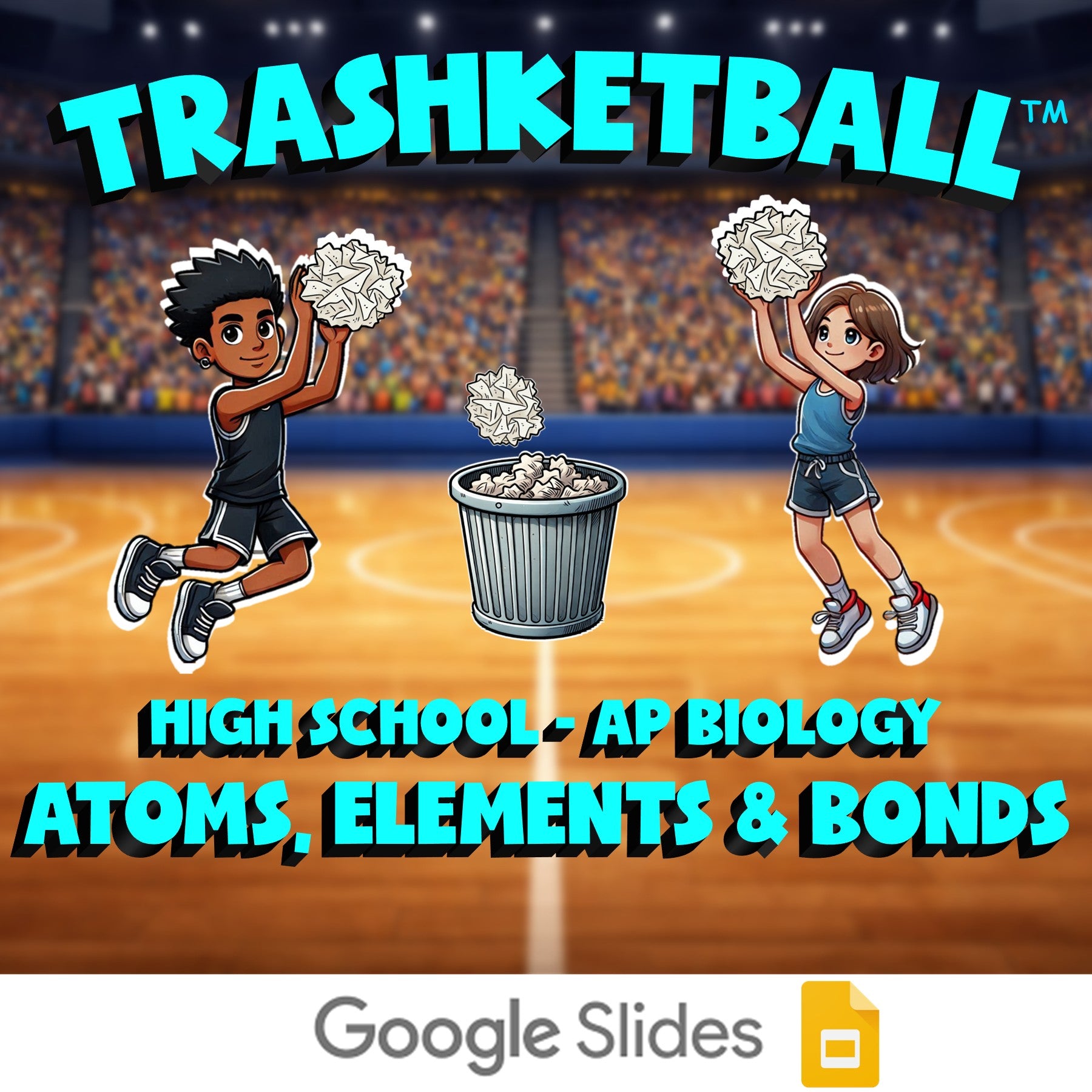 Atoms, Elements & Bonds TRASHKETBALL Science Game - No Prep AP Biology Review