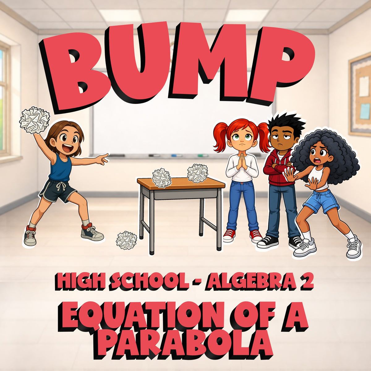 Equation of a Parabola BUMP Math Game - No Prep Algebra 2 Review Activity