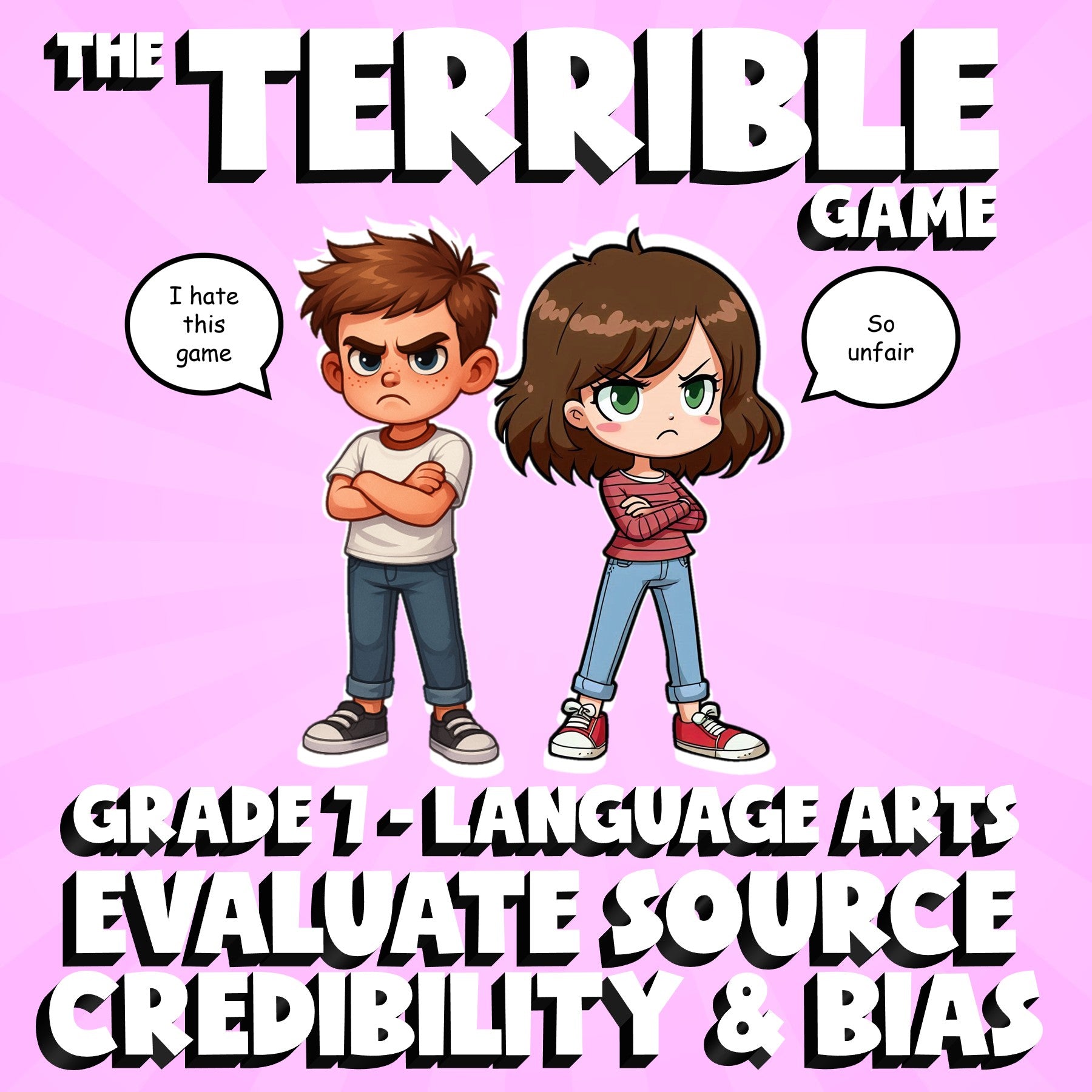 Evaluate Source Credibility & Bias THE TERRIBLE GAME - Grade 7 ELA Review