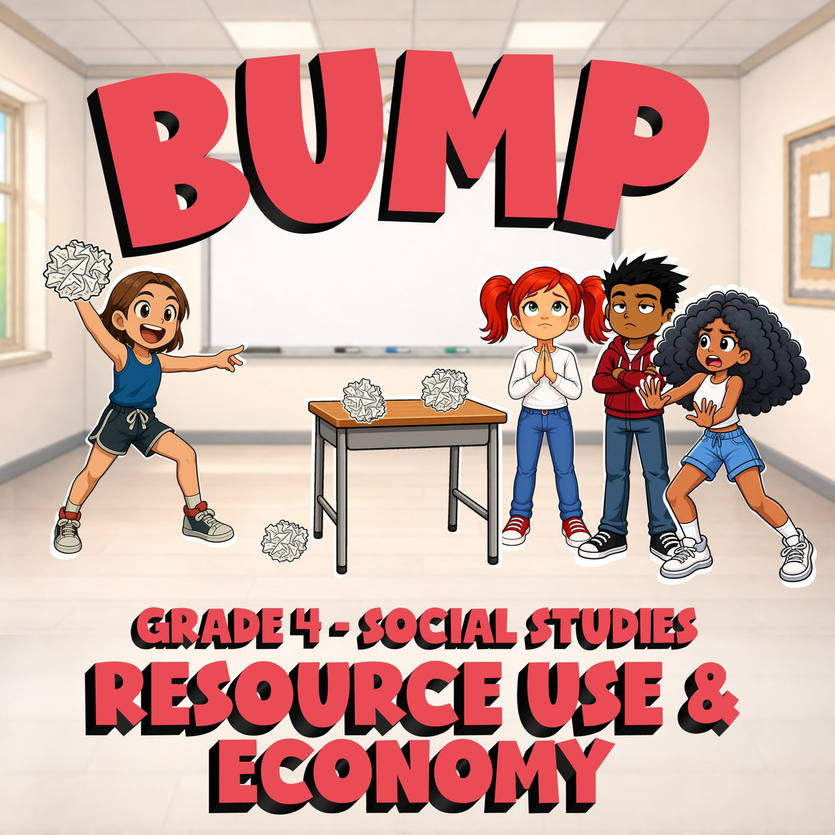 Resource Use & Economy BUMP Socials Game - No Prep Grade 4 Review Activity