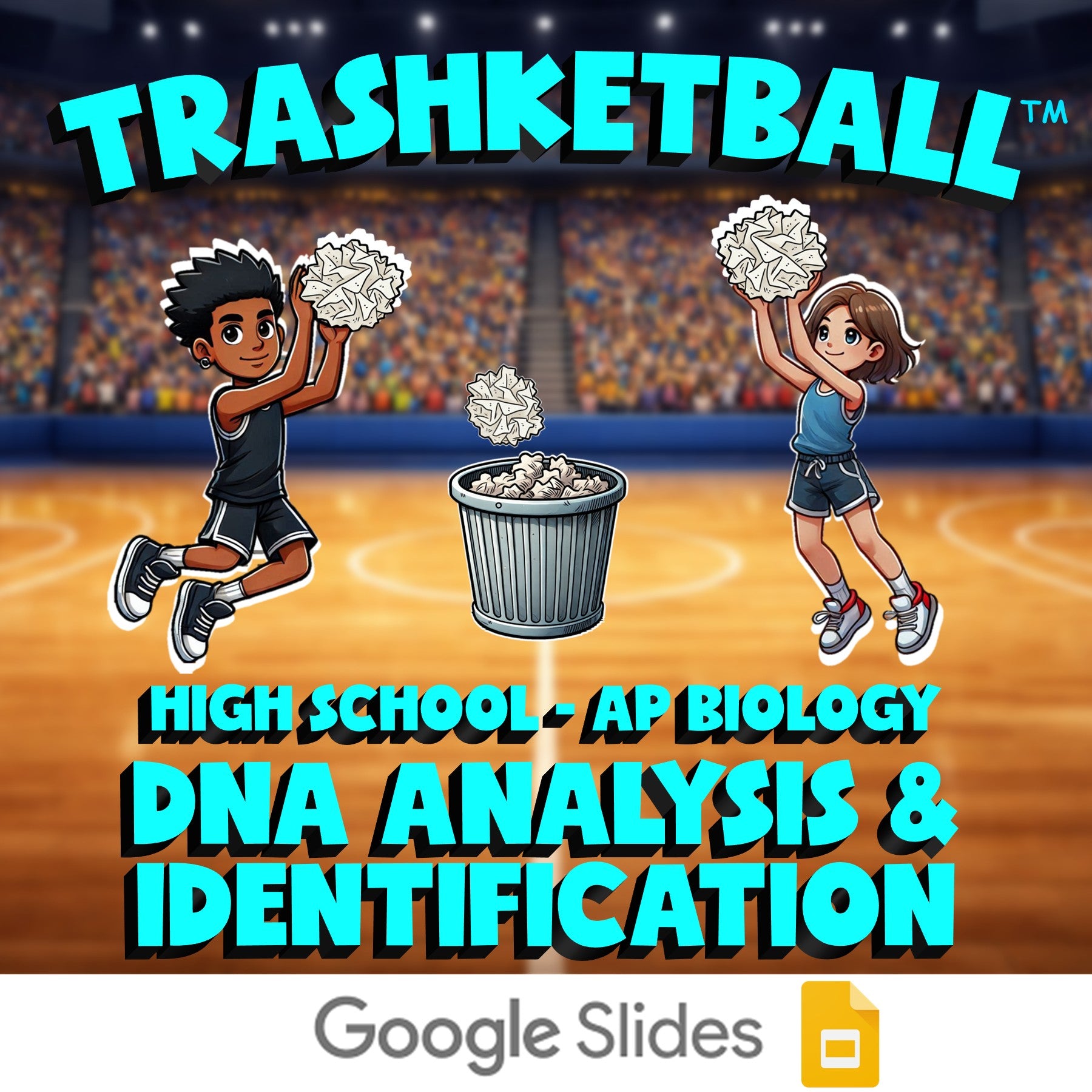 DNA Analysis & Identification TRASHKETBALL Science Game - No Prep AP Biology