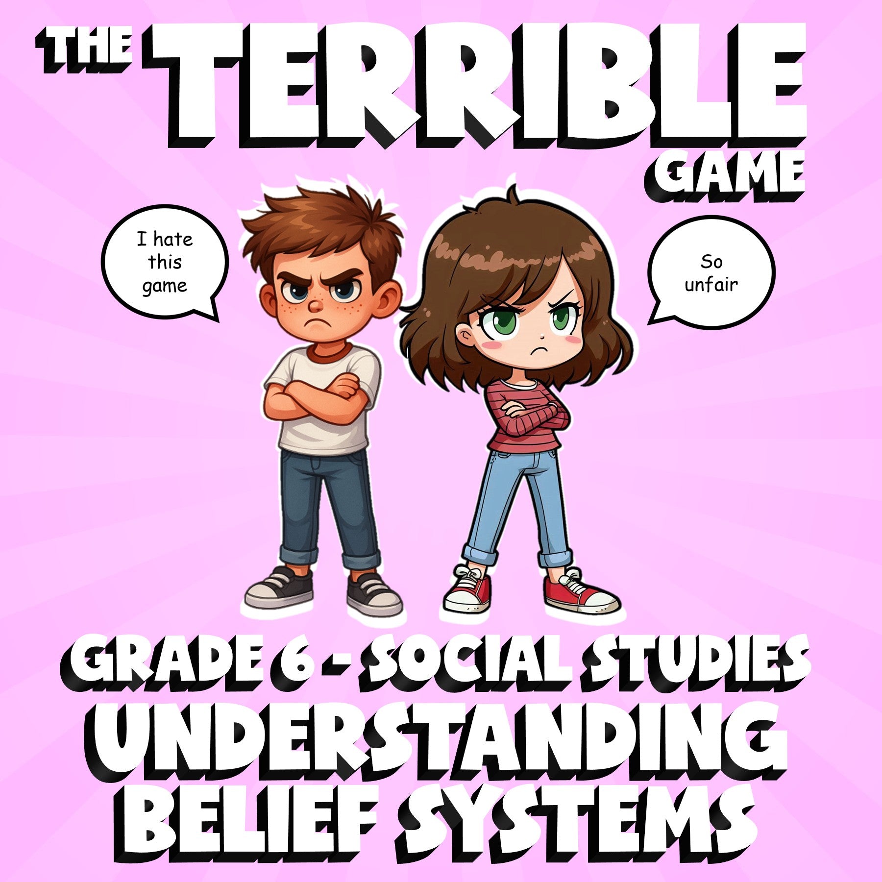 Understanding Belief Systems THE TERRIBLE GAME - No Prep Grade 6 Socials Review