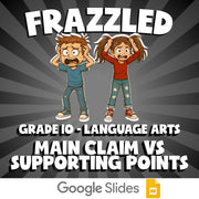 Main Claim vs Supporting Points FRAZZLED ELA Game - No Prep Grade 10 Review