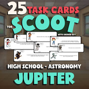 Jupiter SCOOT TASK CARDS Science Game - No Prep Astronomy Review Activity