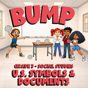 U.S. Symbols & Documents BUMP Socials Game - No Prep Grade 3 Review Activity