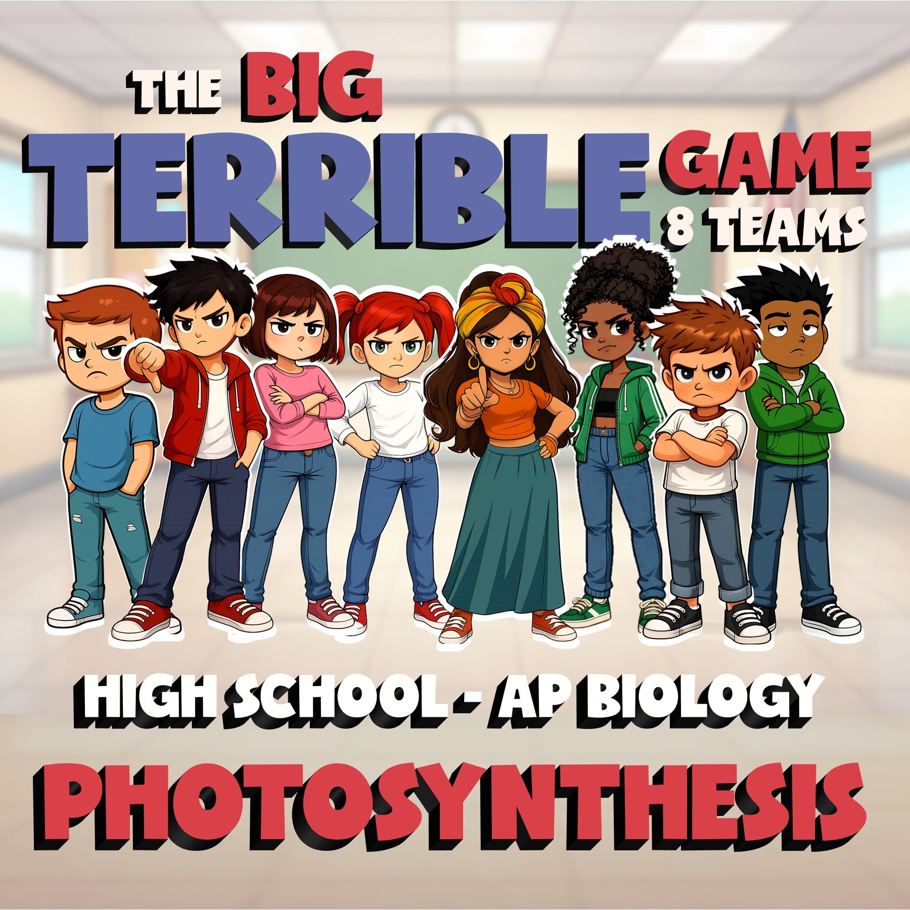 Photosynthesis BIG TERRIBLE GAME - No Prep AP Biology Science Review Activity