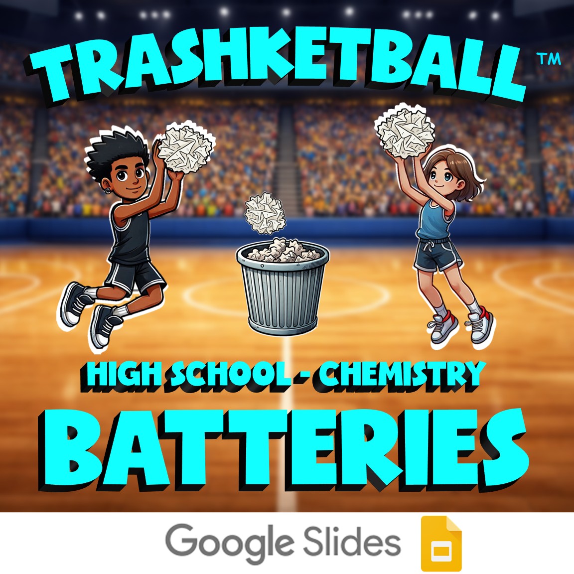 Batteries TRASHKETBALL Science Game - No Prep Chemistry Review Activity