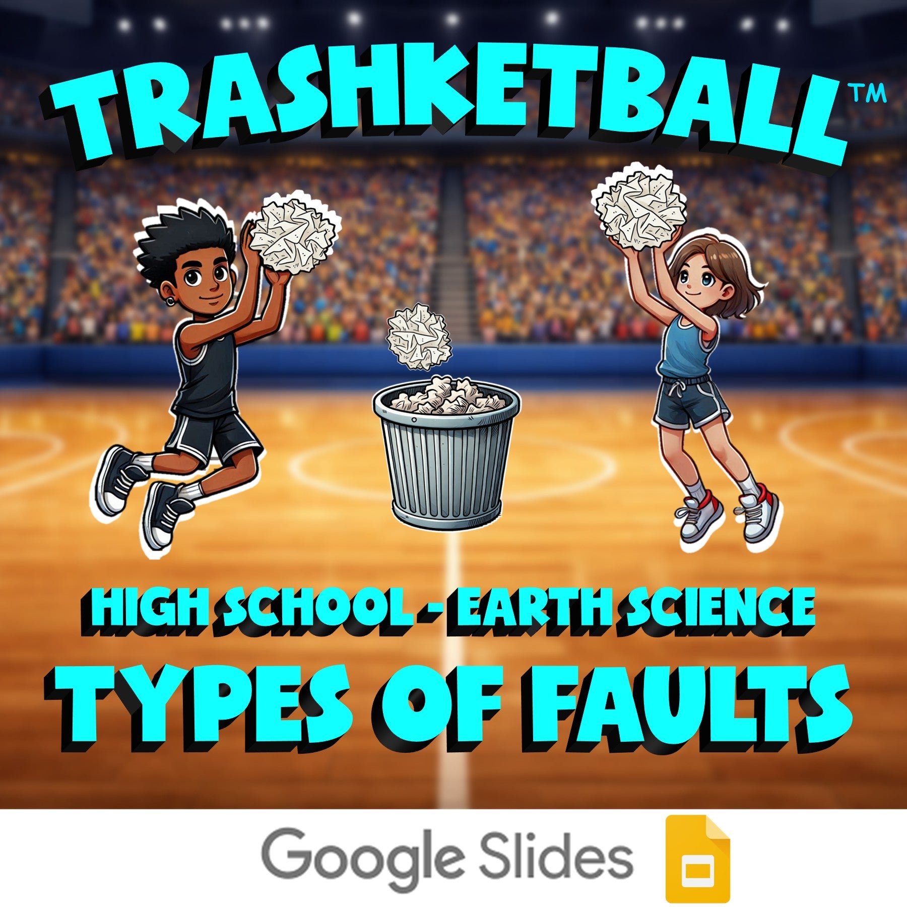 Types of Faults TRASHKETBALL Game - No Prep Earth Science Review Activity