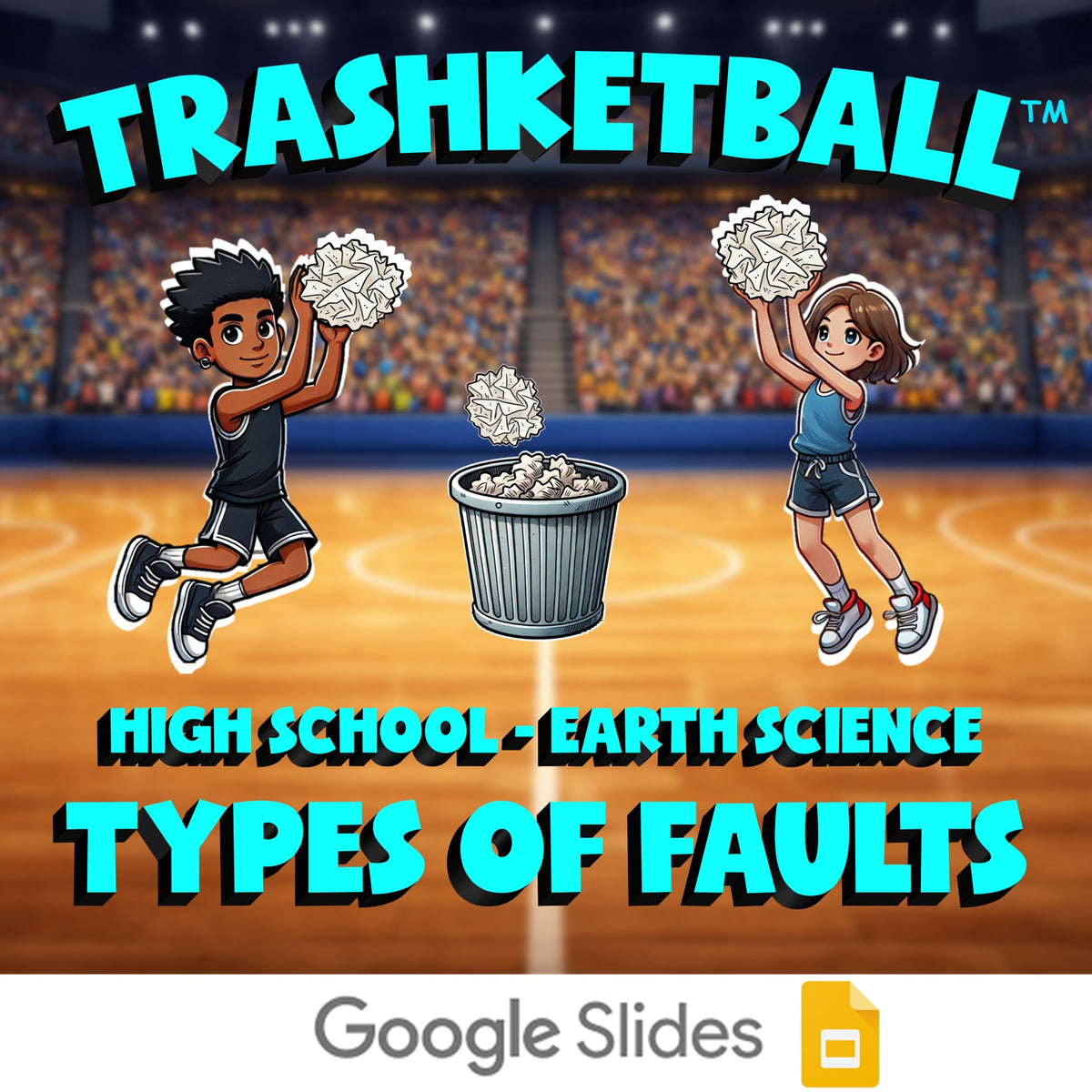Types of Faults TRASHKETBALL Game - No Prep Earth Science Review Activity