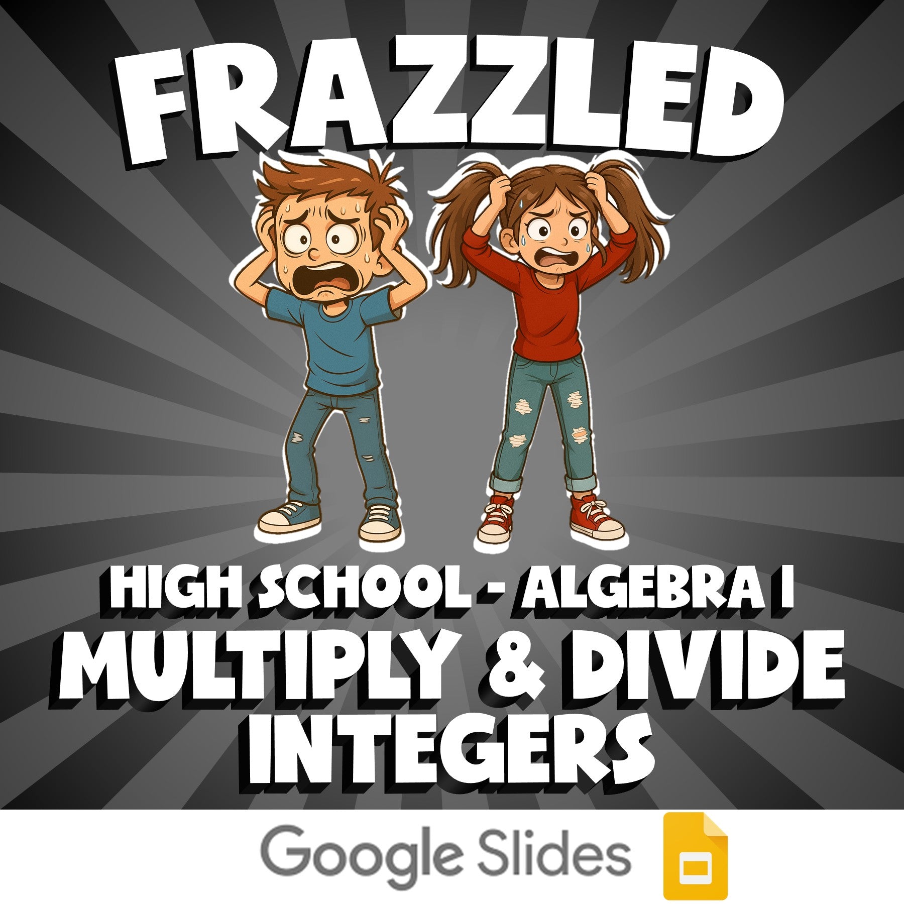 Multiply & Divide Integers FRAZZLED Math Game - No Prep Algebra 1 Review