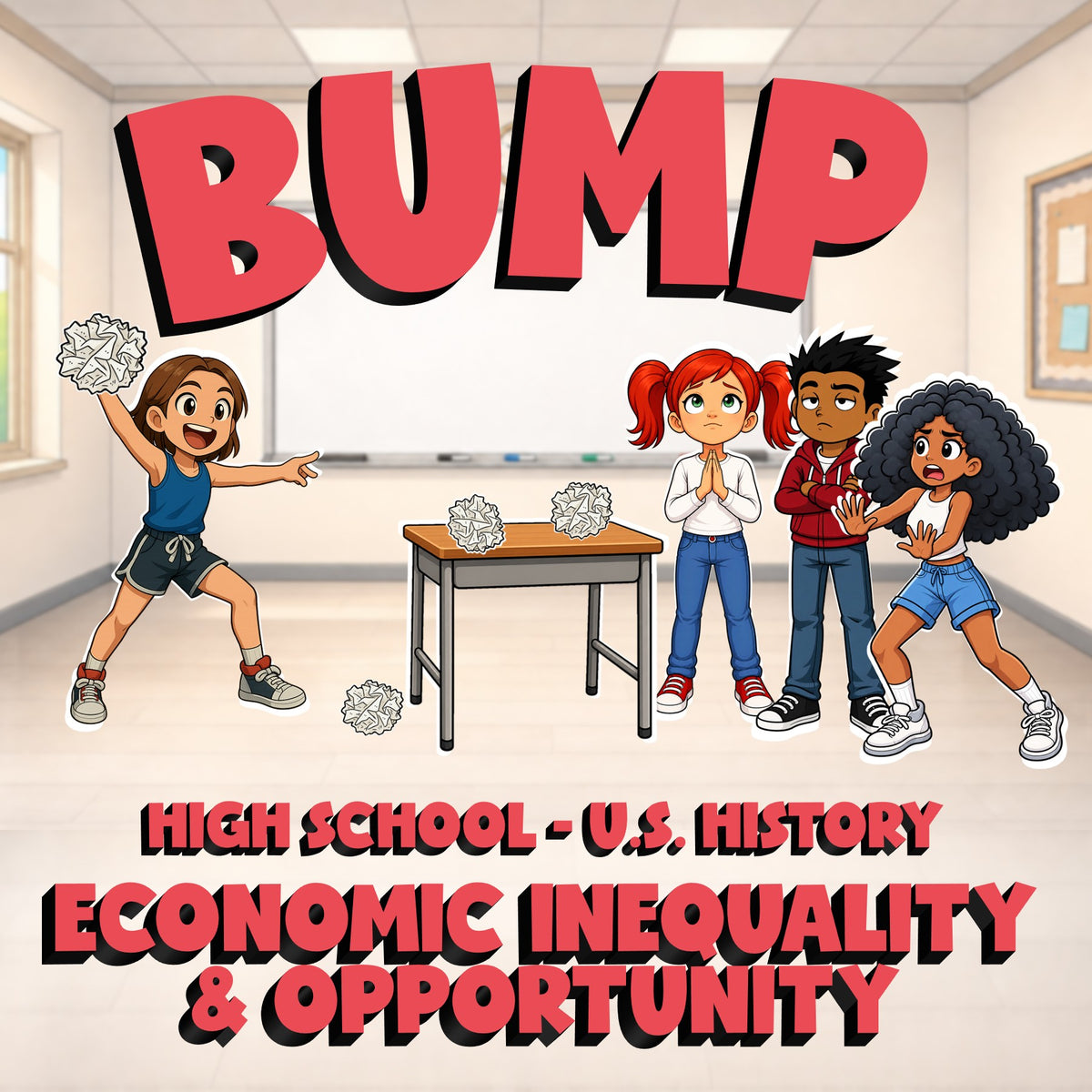 Economic Inequality & Opportunity BUMP U.S. History Game - No Prep Review