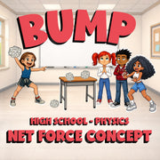 Net Force Concept BUMP Science Game - No Prep Physics Review Activity