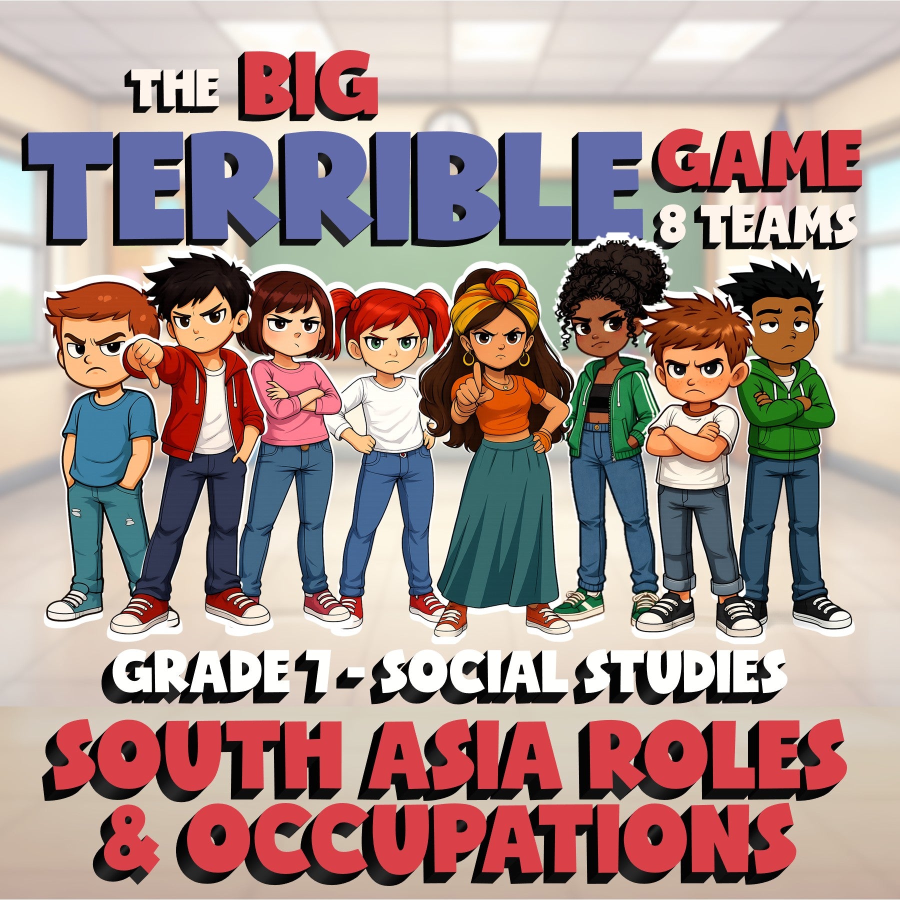 South Asia Roles & Occupations BIG TERRIBLE GAME - Grade 7 Socials Review
