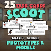 Prototypes & Models SCOOT TASK CARDS Science Game - No Prep Grade 7 Review