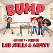 Lab Skills & Safety BUMP Science Game - No Prep Grade 9 Review Activity