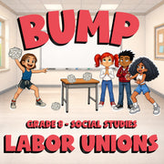 Labor Unions BUMP Socials Game - No Prep Grade 8 Review Activity