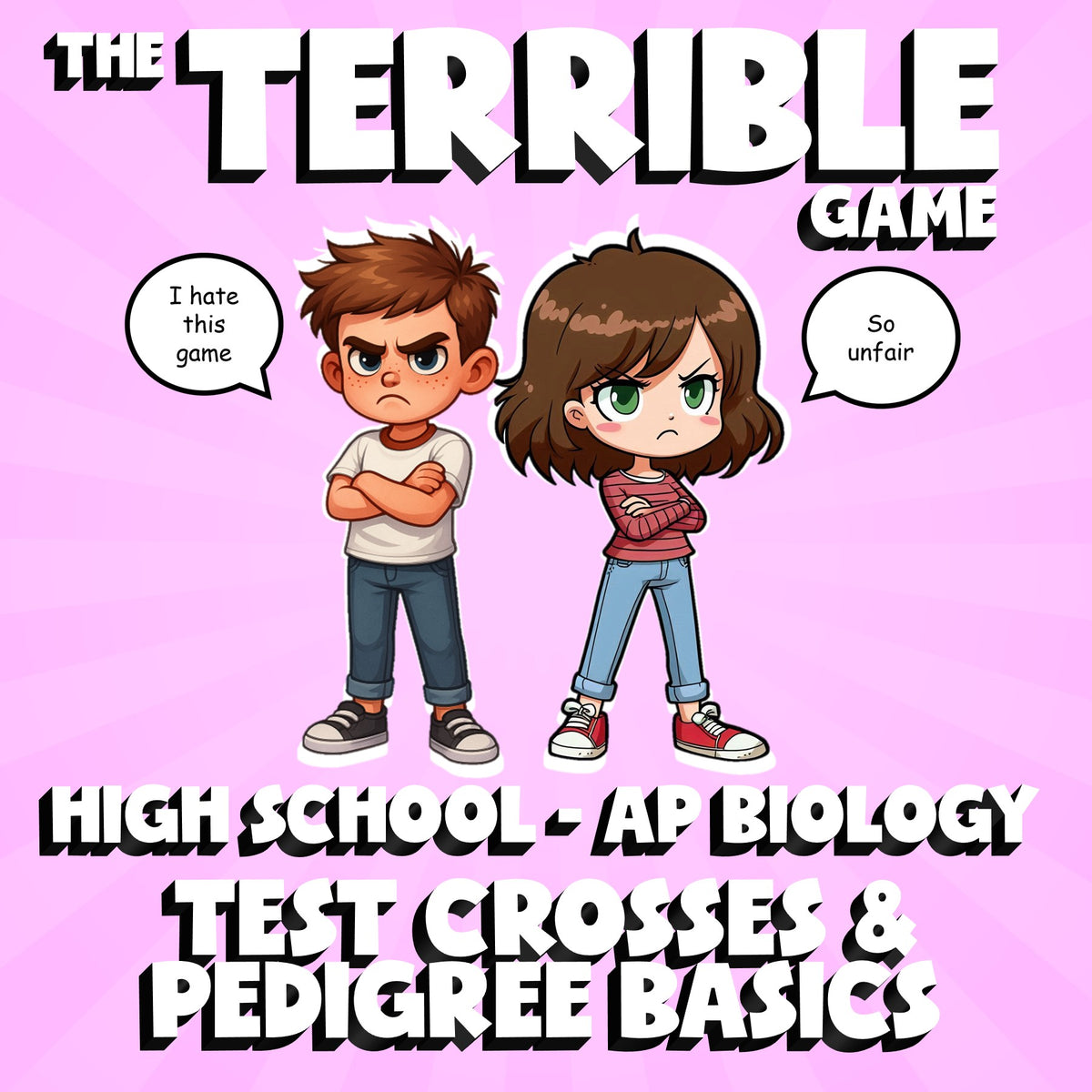 Test Crosses & Pedigree Basics THE TERRIBLE GAME - AP Biology Science Review