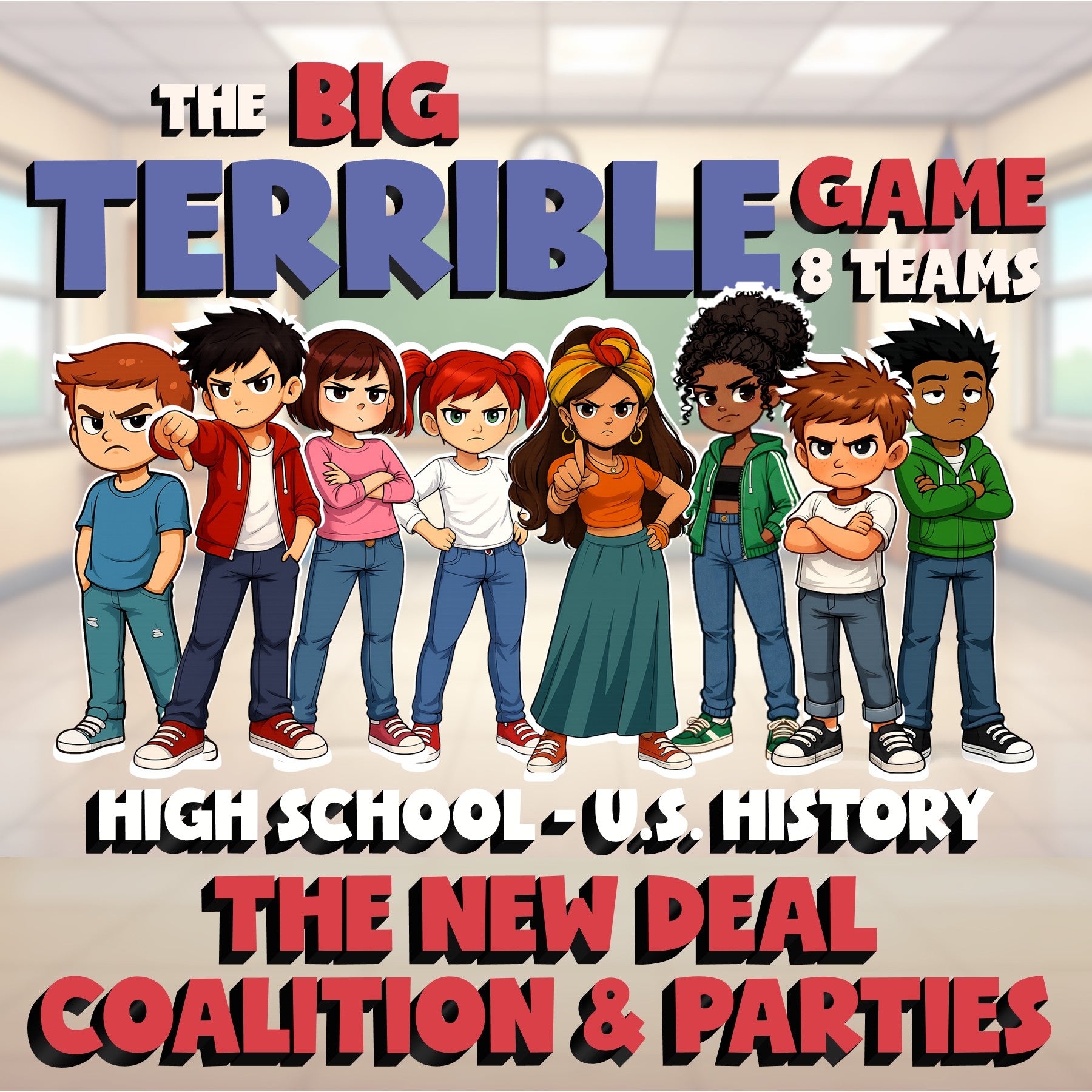 The New Deal Coalition & Parties BIG TERRIBLE GAME - No Prep U.S. History Review
