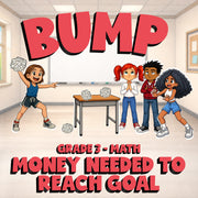 Money Needed to Reach Goal BUMP Math Game - No Prep Grade 3 Review Activity