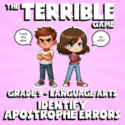 Identify Apostrophe Errors THE TERRIBLE GAME - No Prep Grade 9 ELA Review