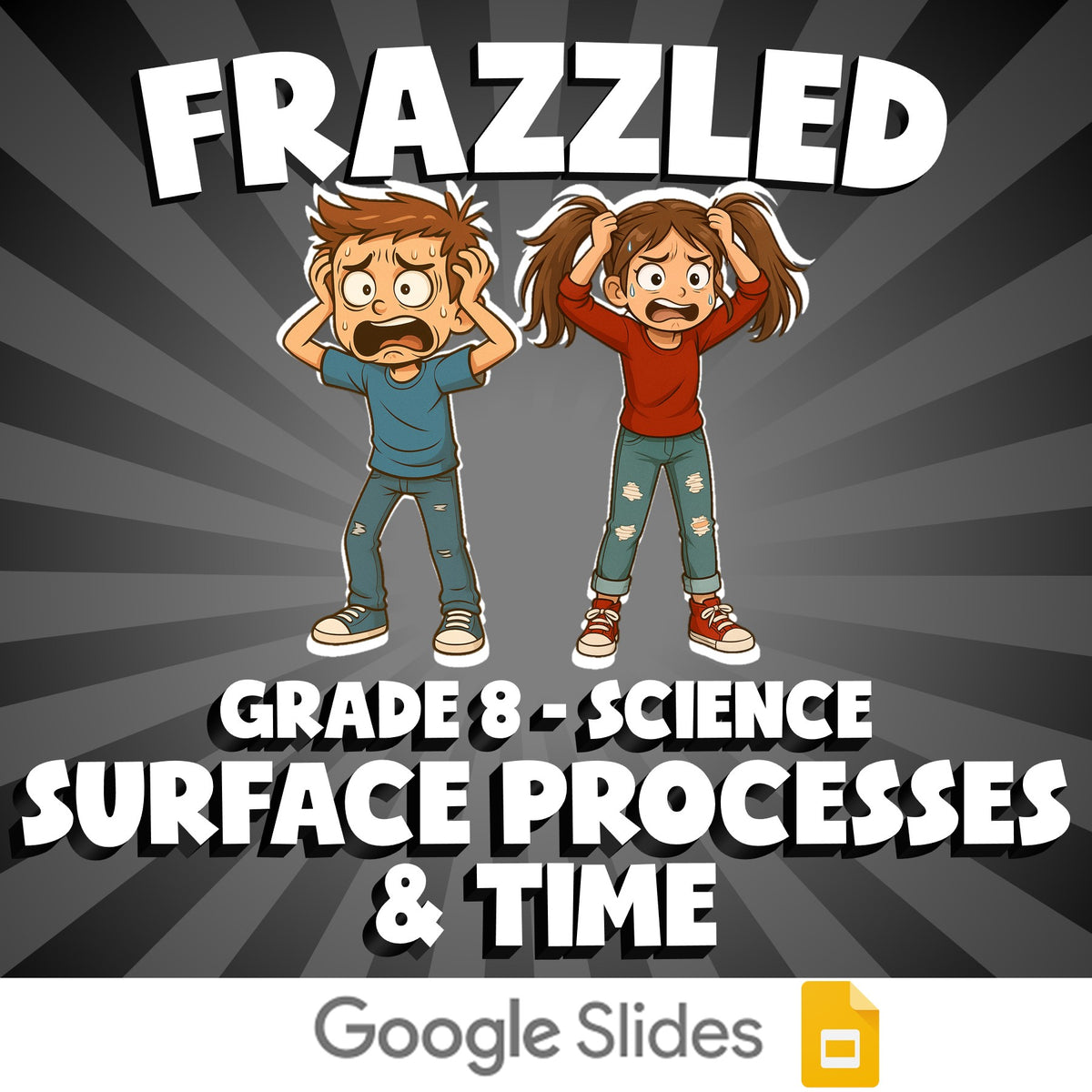 Surface Processes & Time FRAZZLED Science Game - No Prep Grade 8 Review Activity
