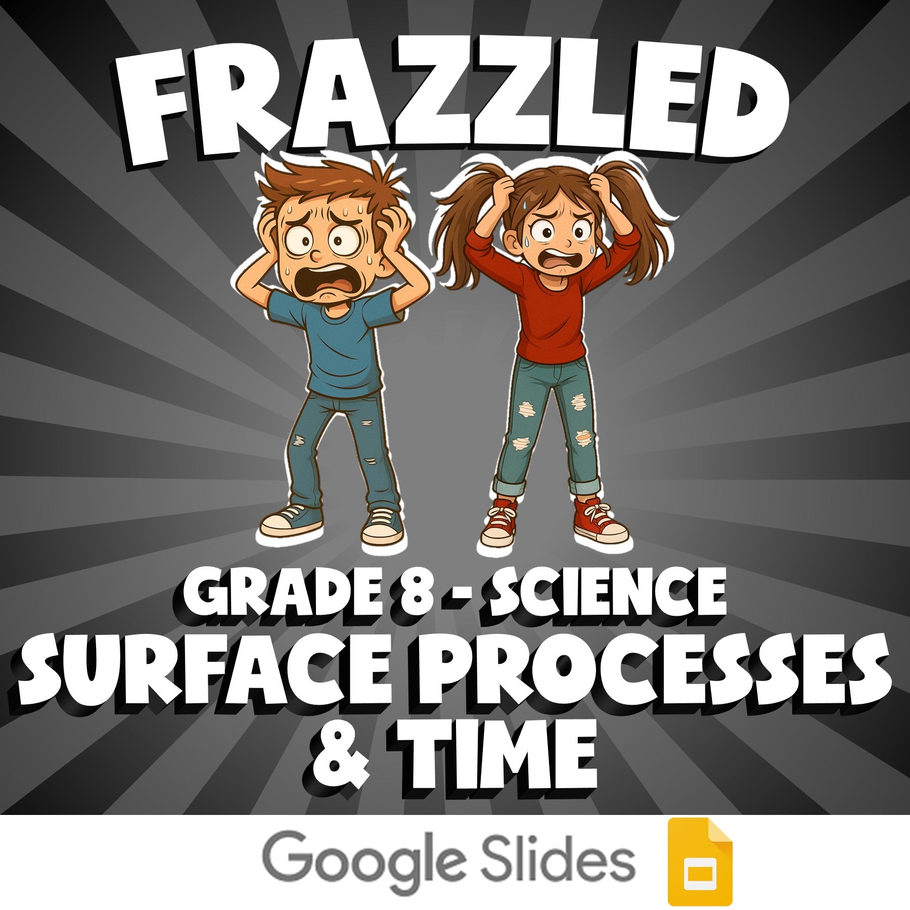Surface Processes & Time FRAZZLED Science Game - No Prep Grade 8 Review Activity