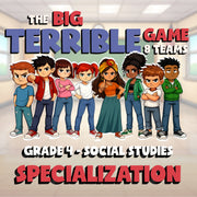 Specialization BIG TERRIBLE GAME - No Prep Grade 4 Socials Review Activity