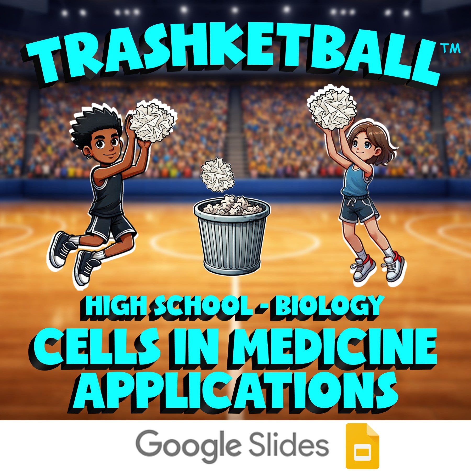 Cells in Medicine Applications TRASHKETBALL Science Game - No Prep Biology