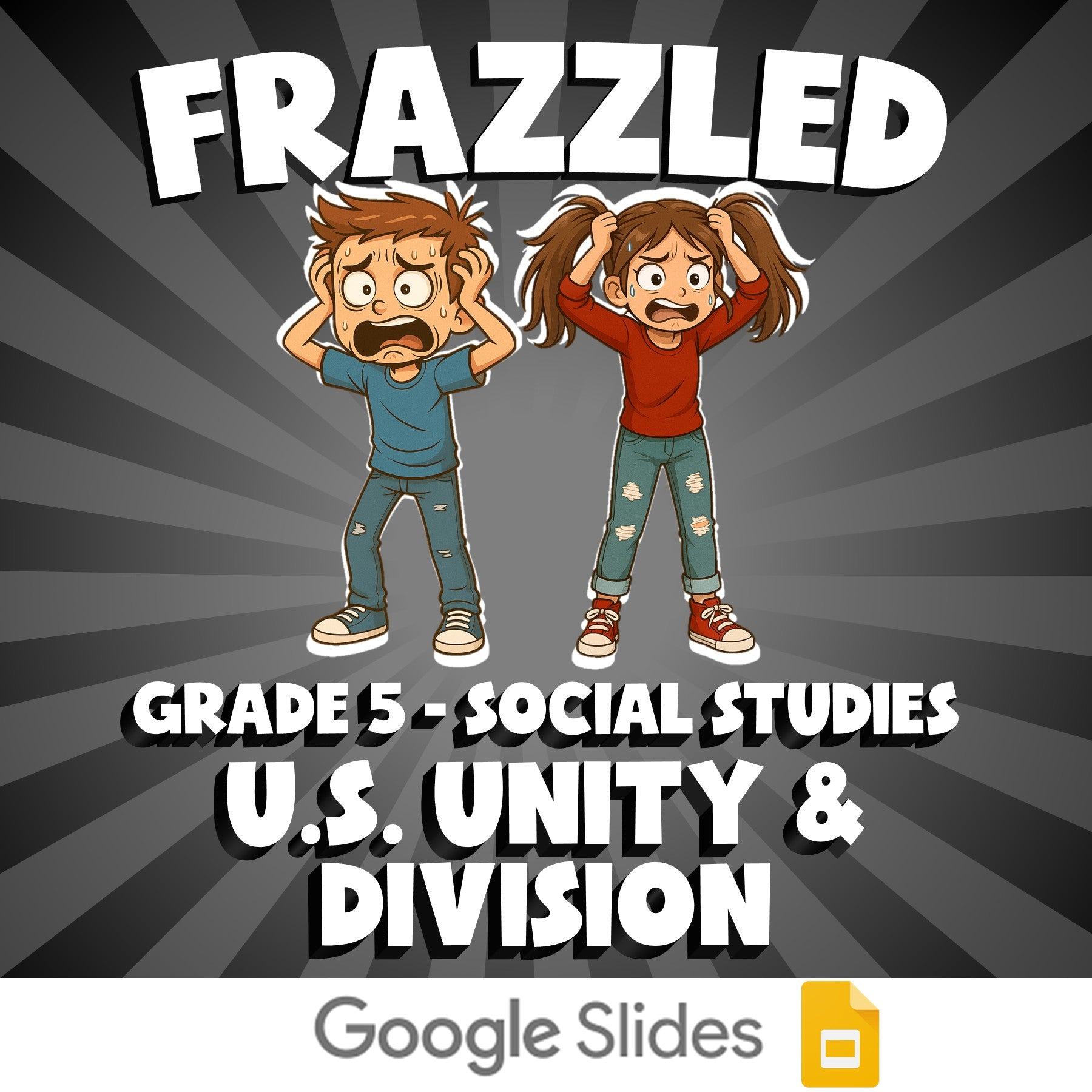 U.S. Unity & Division FRAZZLED Socials Game - No Prep Grade 5 Review Activity