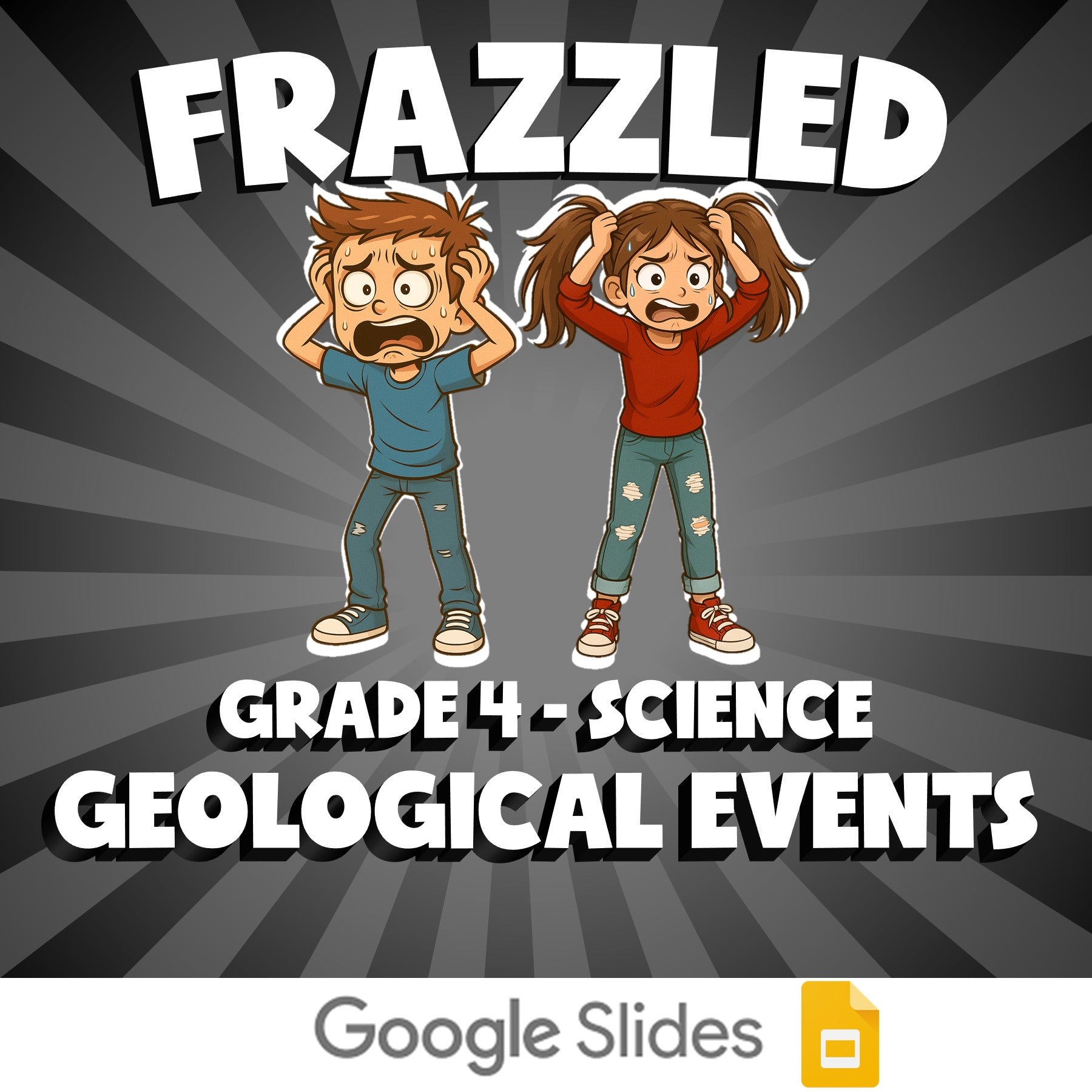 Geological Events FRAZZLED Science Game - No Prep Grade 4 Review Activity