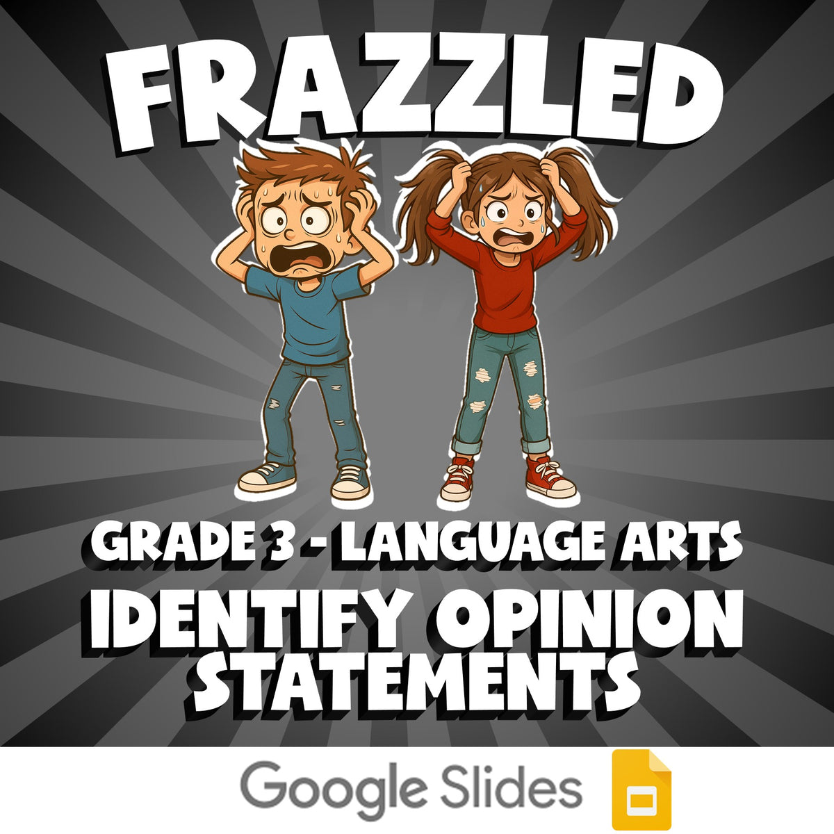 Identify Opinion Statements FRAZZLED ELA Game - No Prep Grade 3 Review Activity
