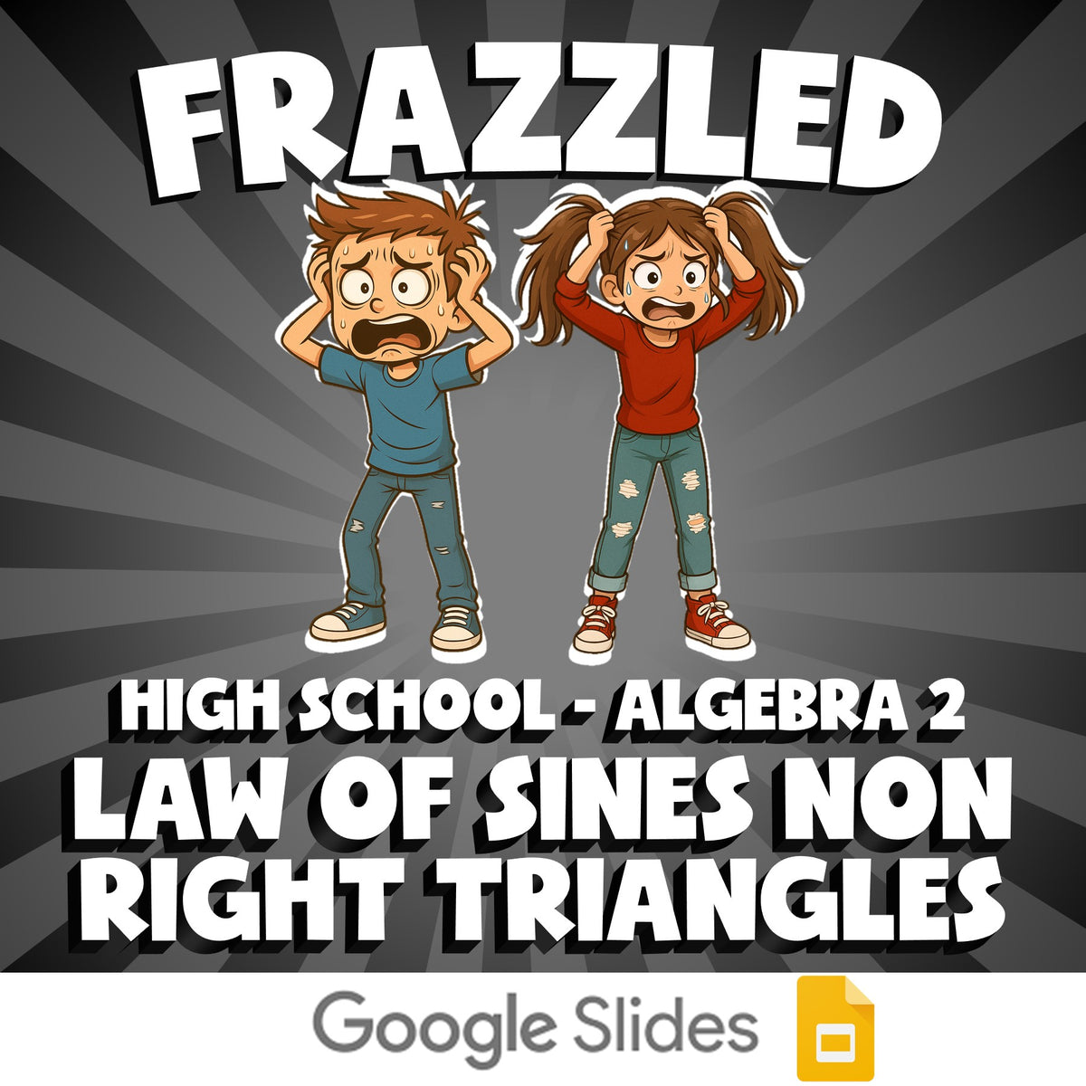 Law of Sines Non Right Triangles FRAZZLED Math Game - No Prep Algebra 2 Review