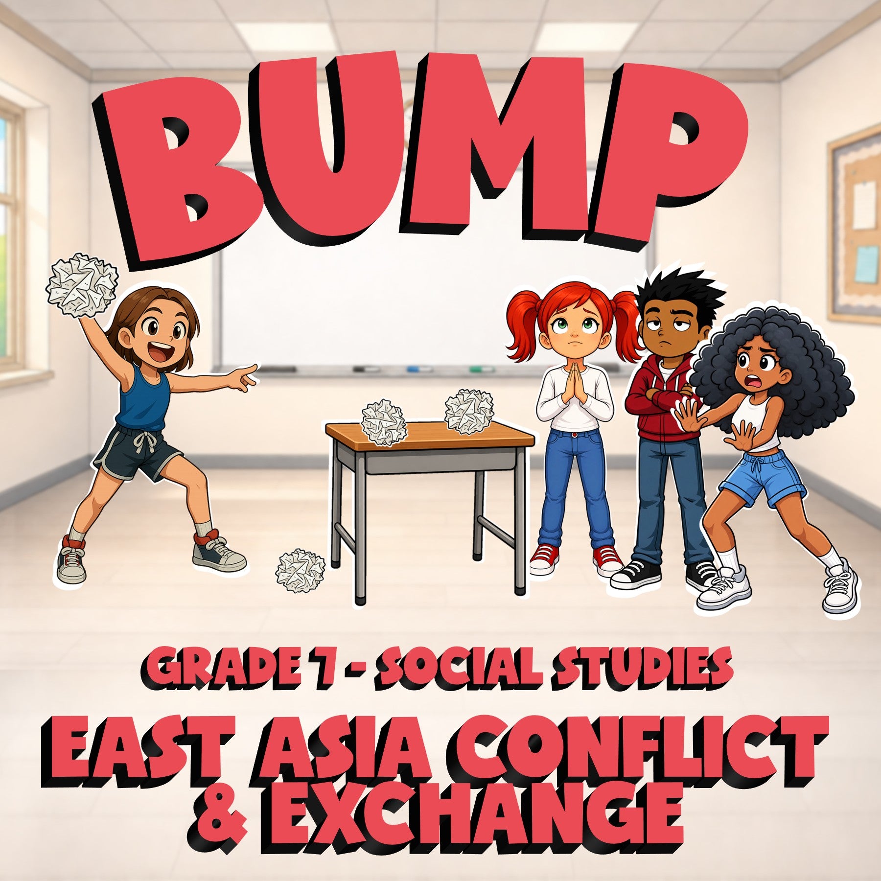 East Asia Conflict & Exchange BUMP Socials Game - No Prep Grade 7 Review