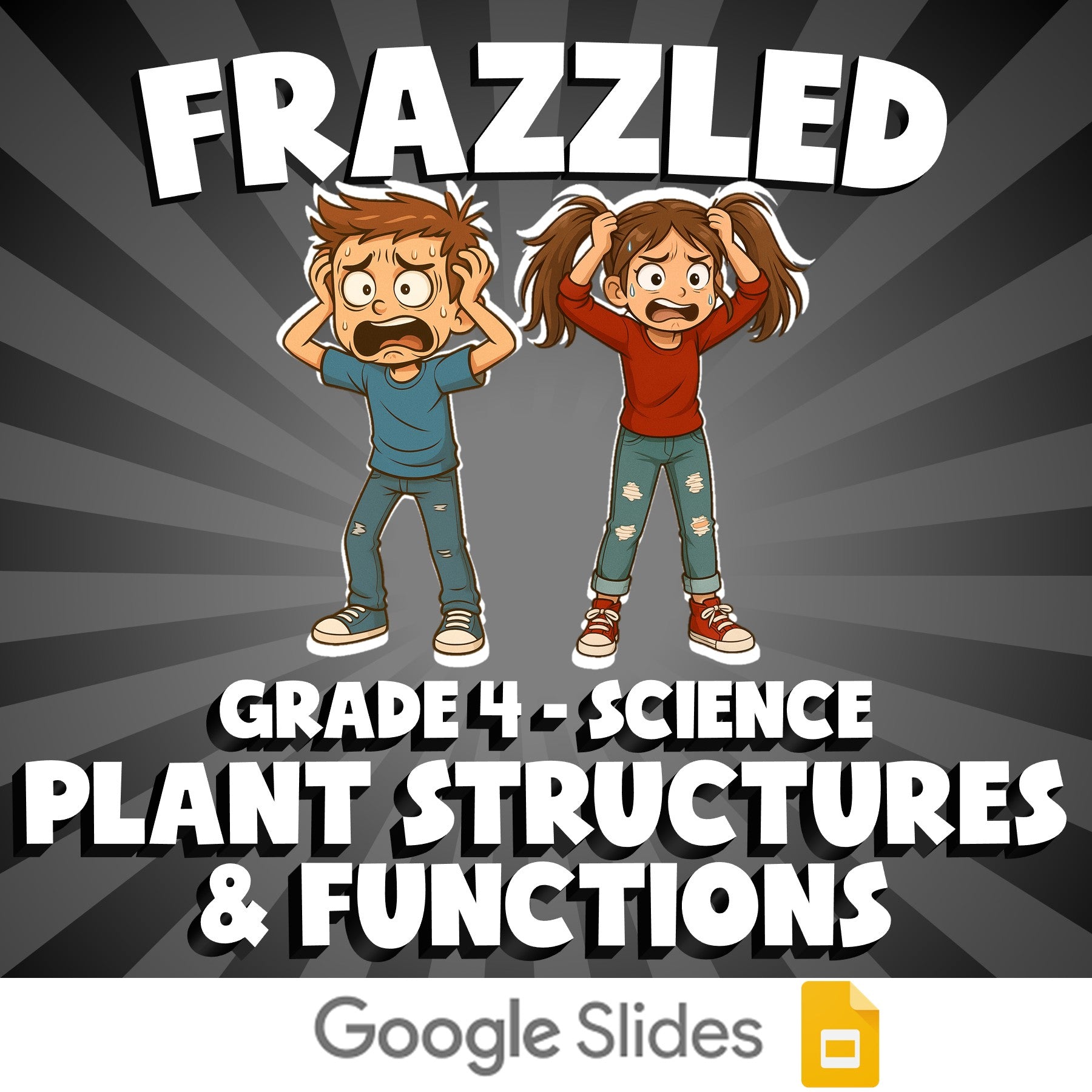 Plant Structures & Functions FRAZZLED Science Game - No Prep Grade 4 Review
