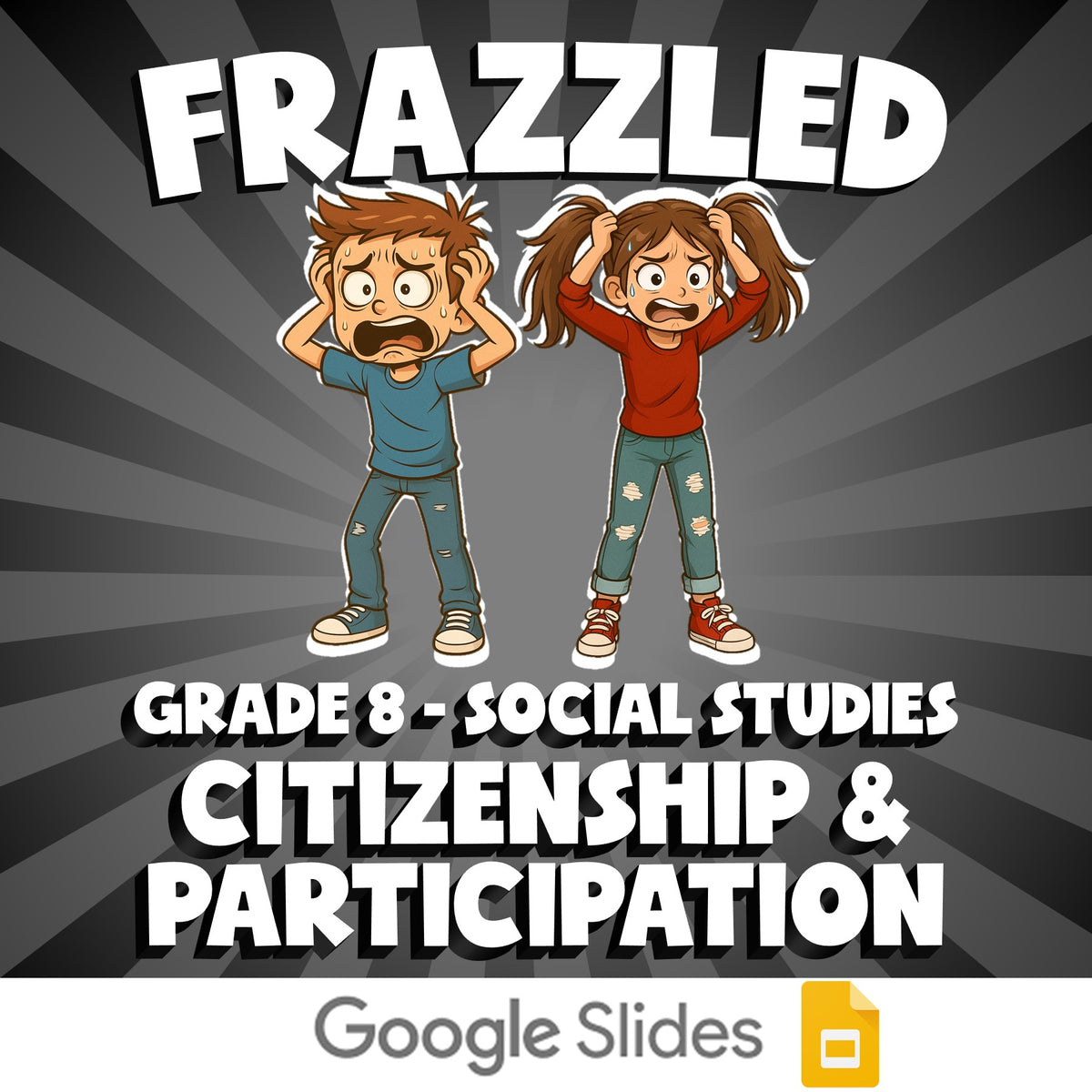Citizenship & Participation FRAZZLED Socials Game - No Prep Grade 8 Review