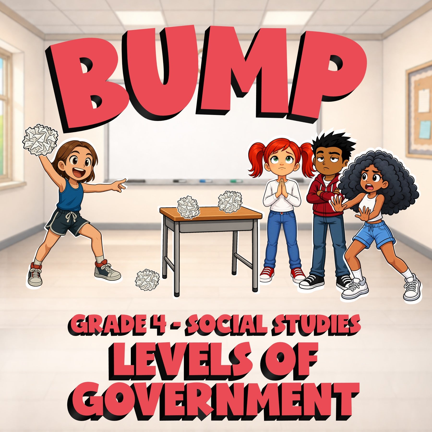 Levels of Government BUMP Socials Game - No Prep Grade 4 Review Activity