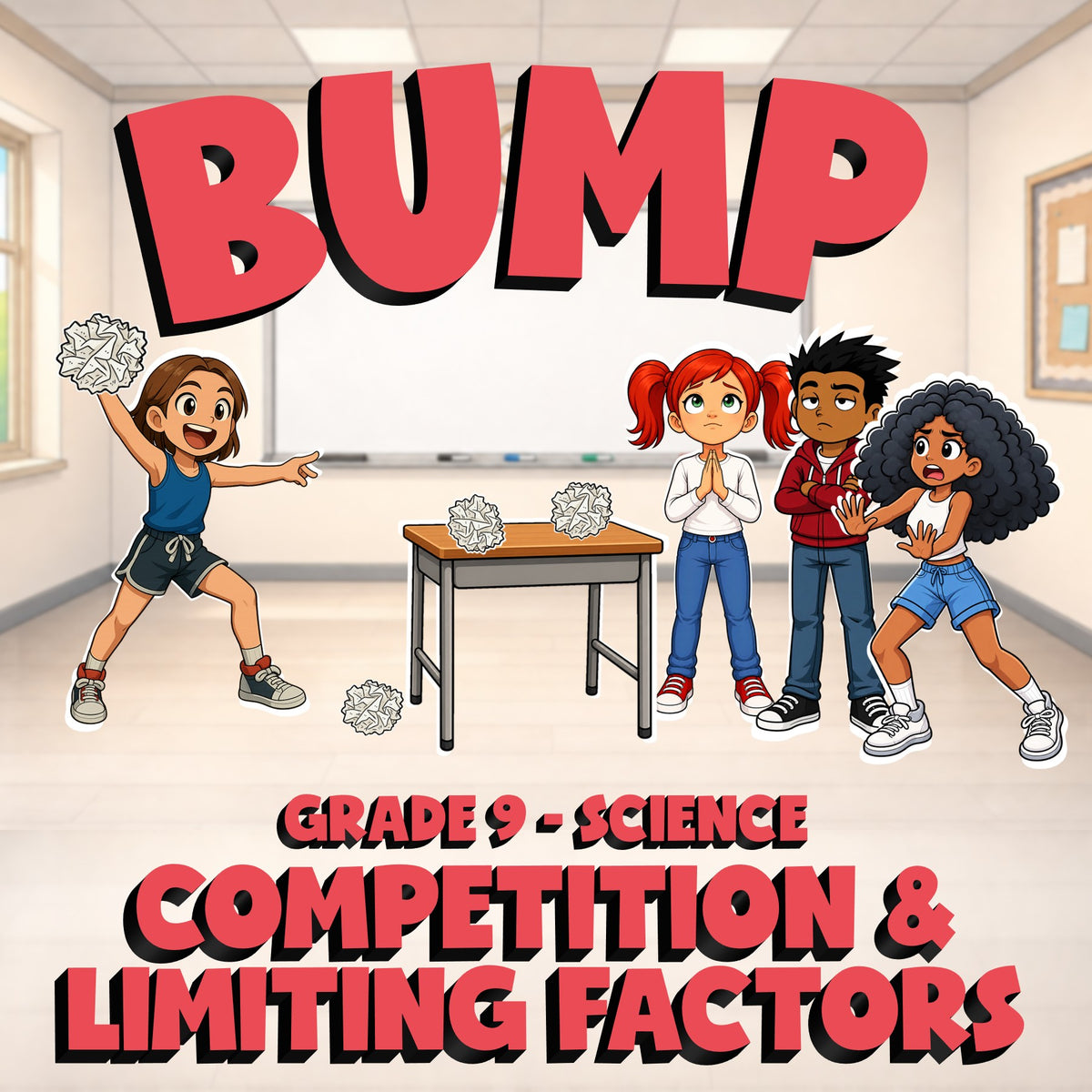 Competition & Limiting Factors BUMP Science Game - No Prep Grade 9 Review