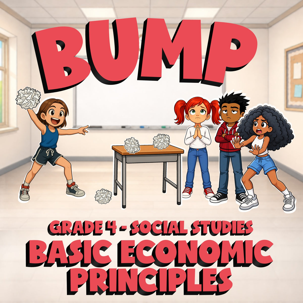 Basic Economic Principles BUMP Socials Game - No Prep Grade 4 Review Activity