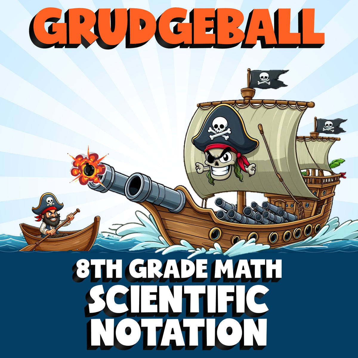 Scientific Notation GRUDGEBALL Math Game - No Prep Grade 8 Review Activity