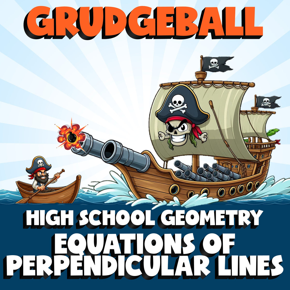 Equations of Perpendicular Lines GRUDGEBALL Math Game - No Prep Geometry Review