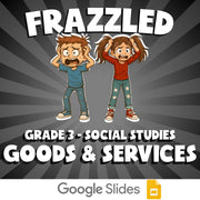 Goods & Services FRAZZLED Socials Game - No Prep Grade 3 Review Activity