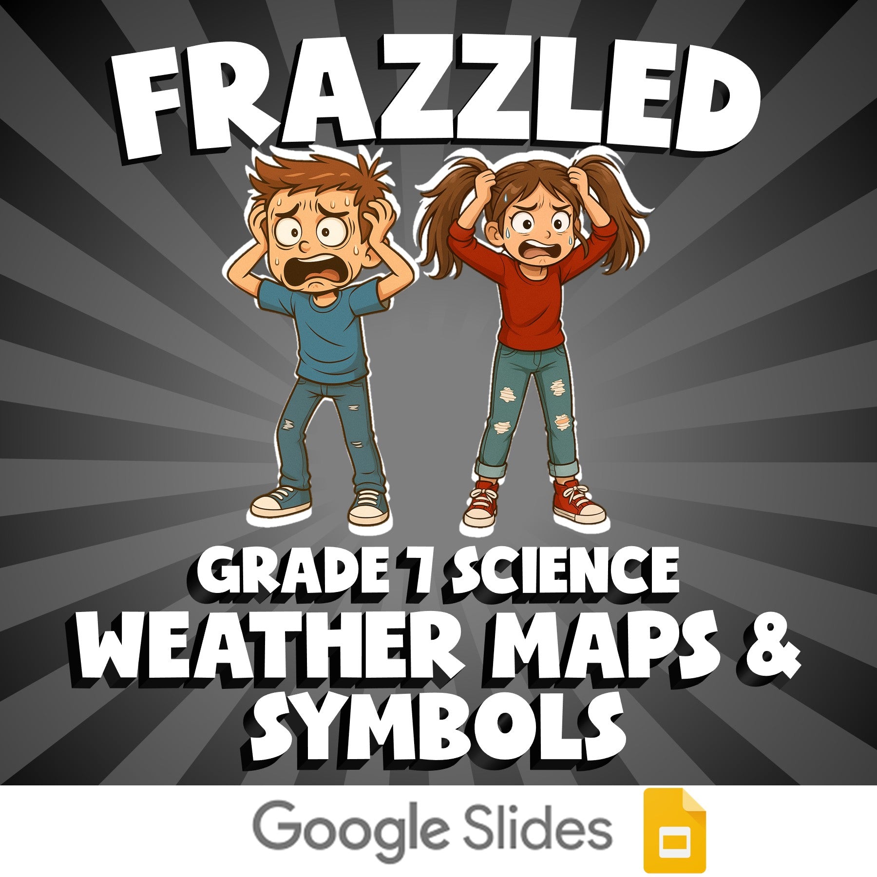 Weather Maps & Symbols FRAZZLED Science Game - No Prep Grade 7 Review Activity