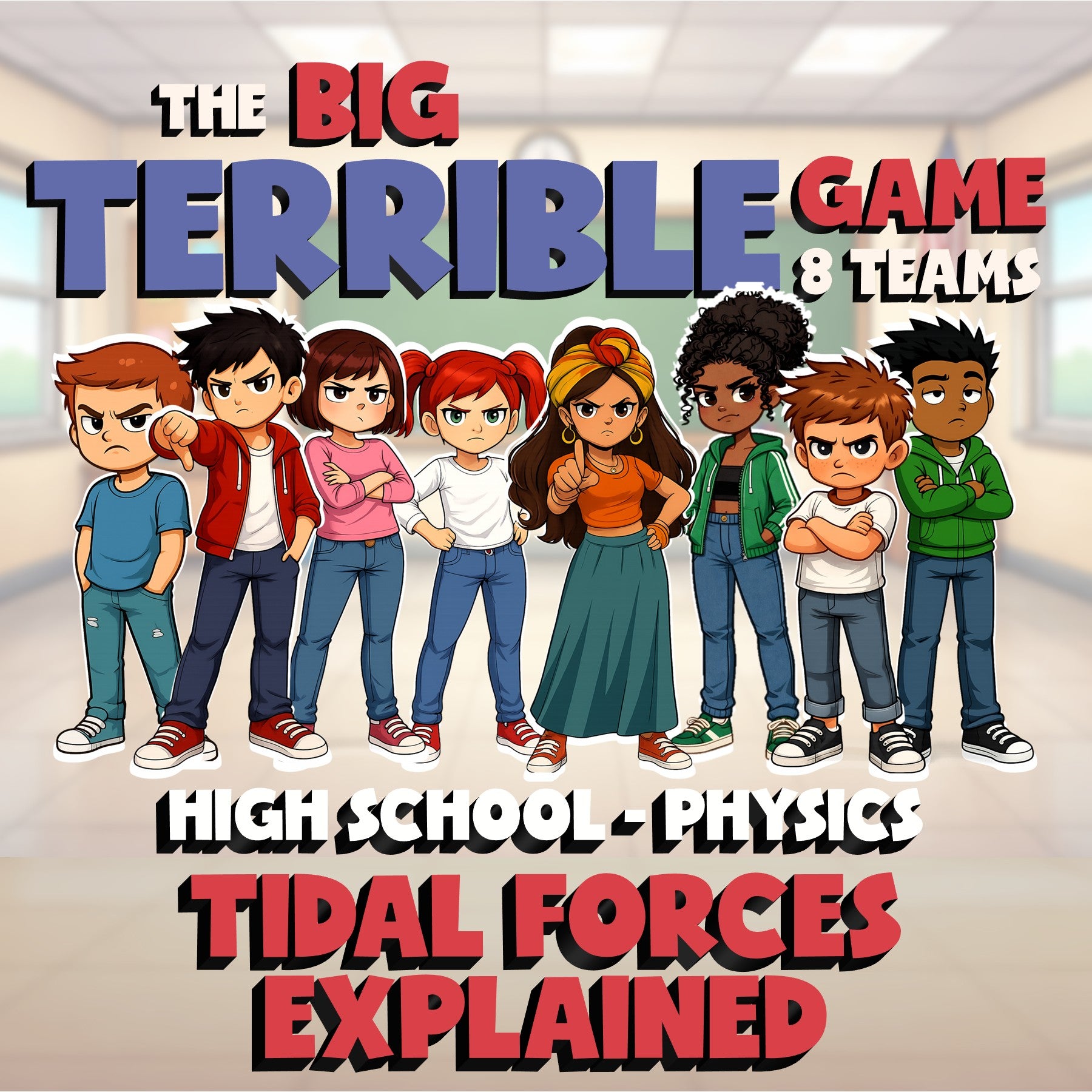 Tidal Forces Explained BIG TERRIBLE GAME - No Prep Physics Science Review