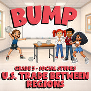 U.S. Trade Between Regions BUMP Socials Game - No Prep Grade 5 Review Activity