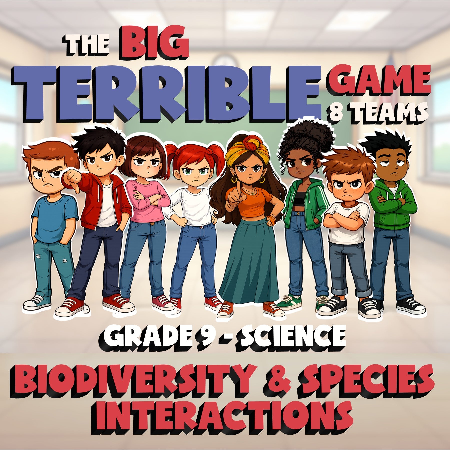 Biodiversity & Species Interactions BIG TERRIBLE GAME - Grade 9 Science Review