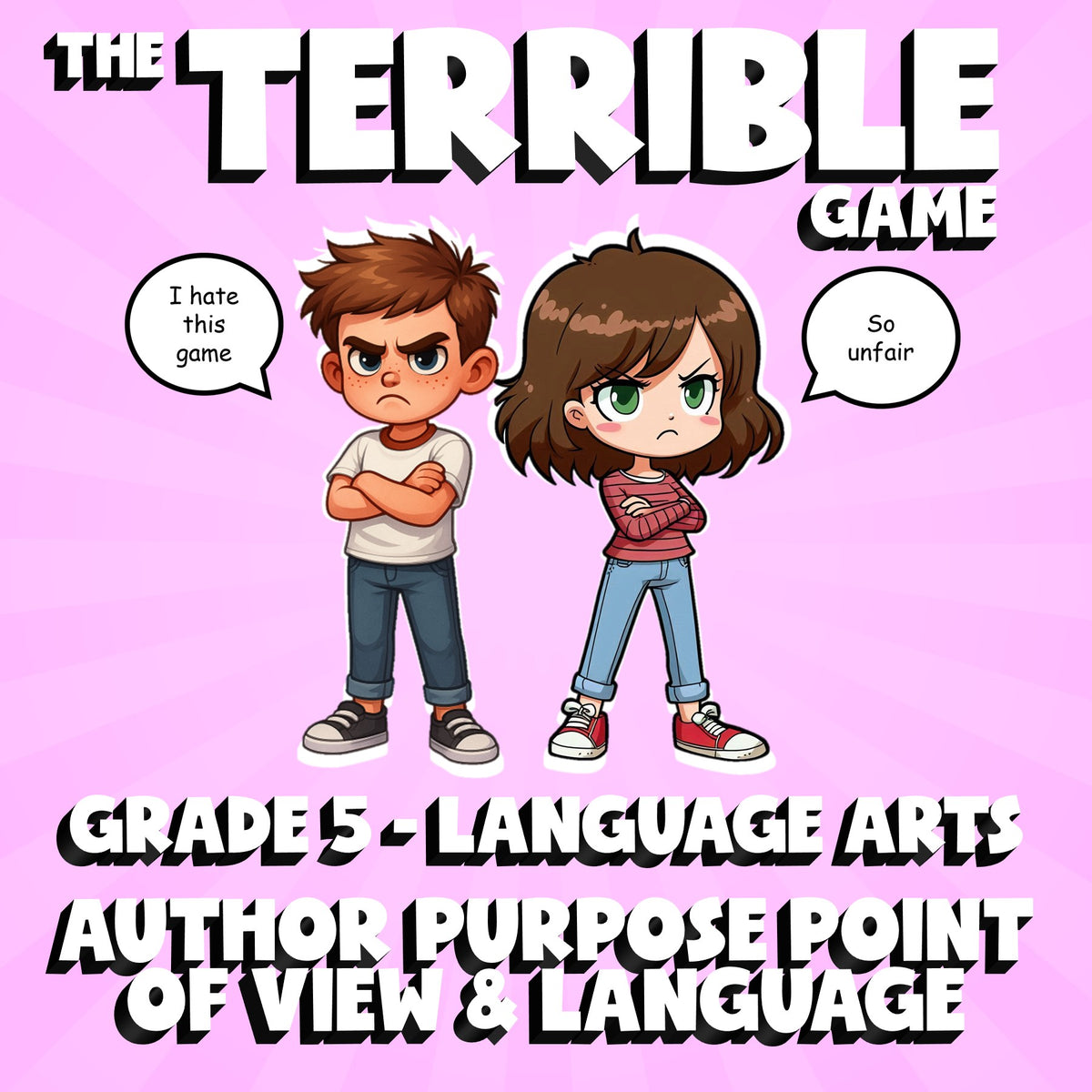 Author Purpose Point of View & Language THE TERRIBLE GAME - Grade 5 ELA Review