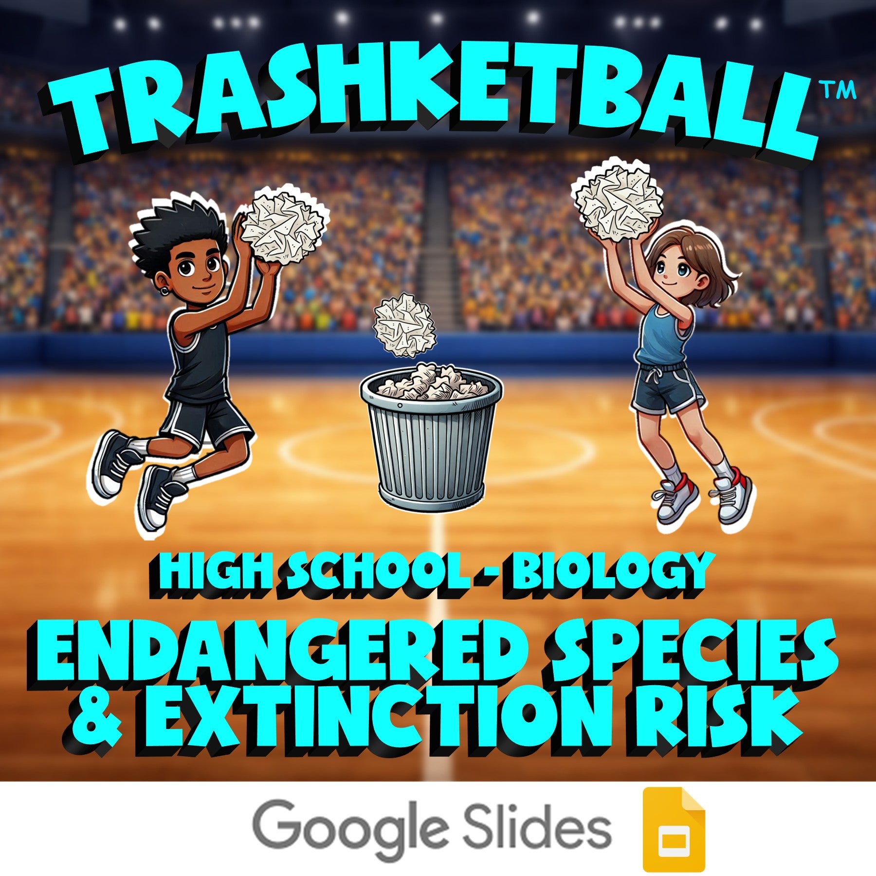Endangered Species & Extinction Risk TRASHKETBALL Science Game - No Prep Biology